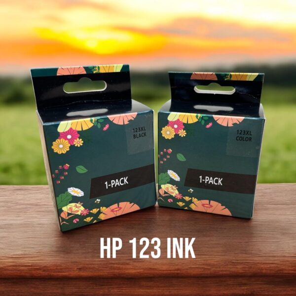 طقم حبر 123XL للطابعة – لونين (أسود + ألوان) – HP 123XL Ink Set (Black + Tri-color)