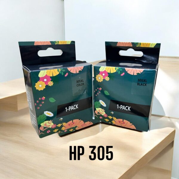 طقم حبر  ink 305XL – لونين (أسود + ألوان) – HP 305 XL Ink Set (Black + Tri-color)