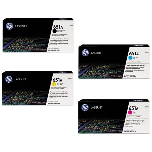 طقم حبر 651A للطابعة – أربع ألوان – HP 651A Toner Set (Black + Cyan + Magenta + Yellow)