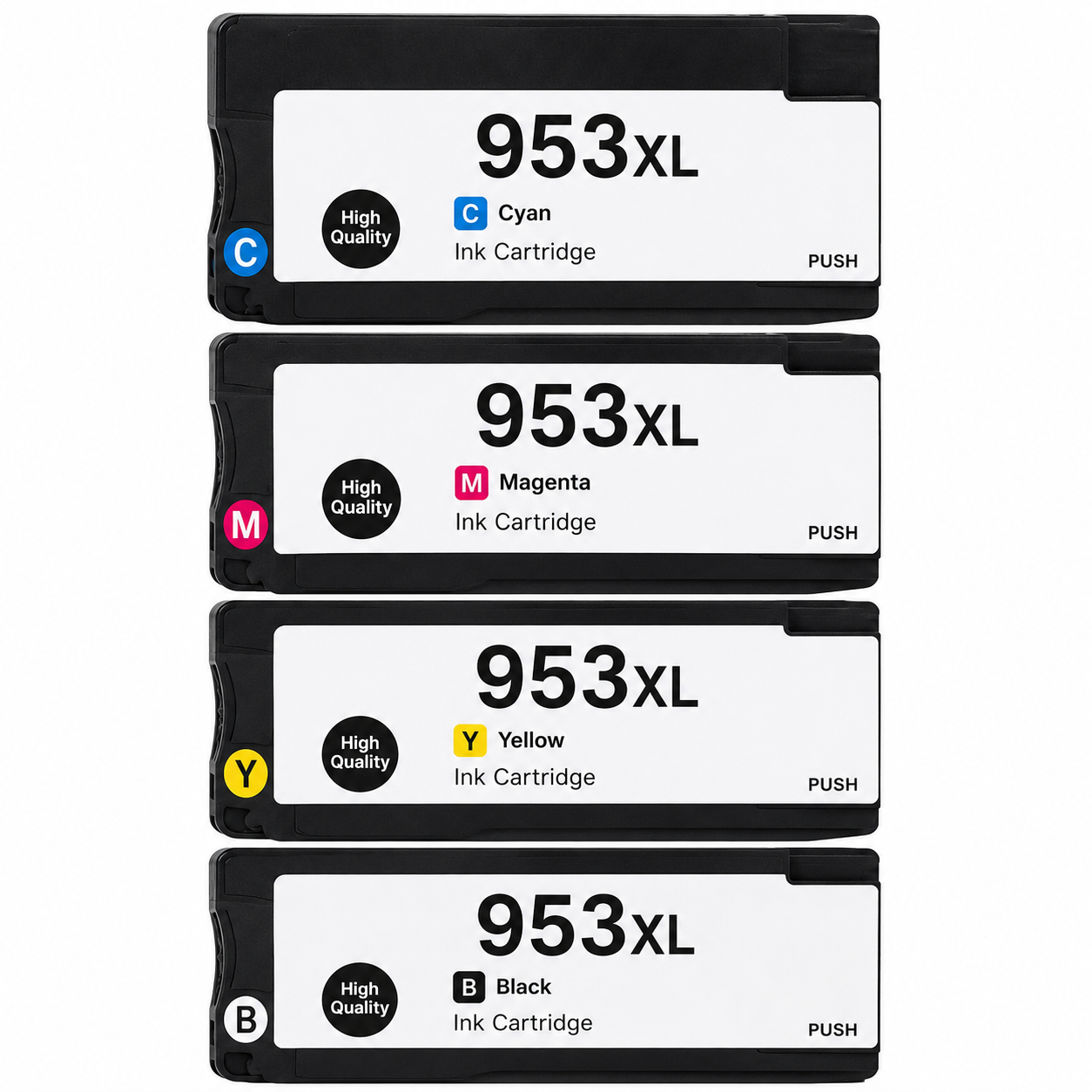 HP 953XL Compatible Ink Cartridge Combo Pack (Black, Cyan, Magenta, Yellow) | طقم أحبار HP 953XL متوافق 4 ألوان (أسود - سماوي - أرجواني - أصفر) - الصورة 3