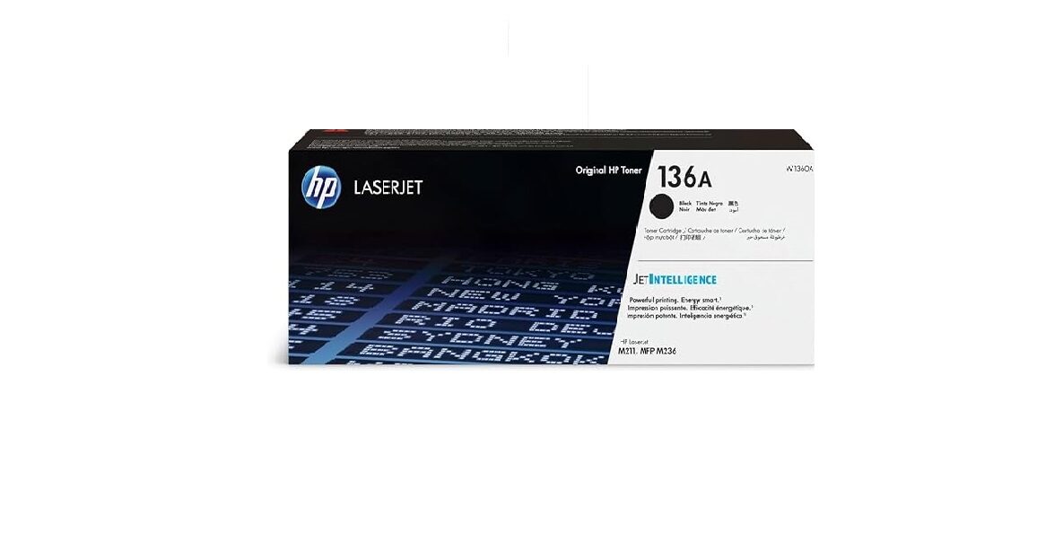 حبر ليزر أسود أصلي HP 136A – Original HP 136A Black Toner Cartridge