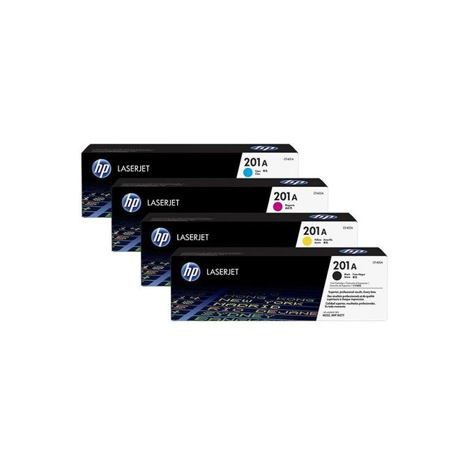 طقم أحبار ليزر ألوان أصلي HP 201A – Original HP 201A Color Toner Cartridge Set