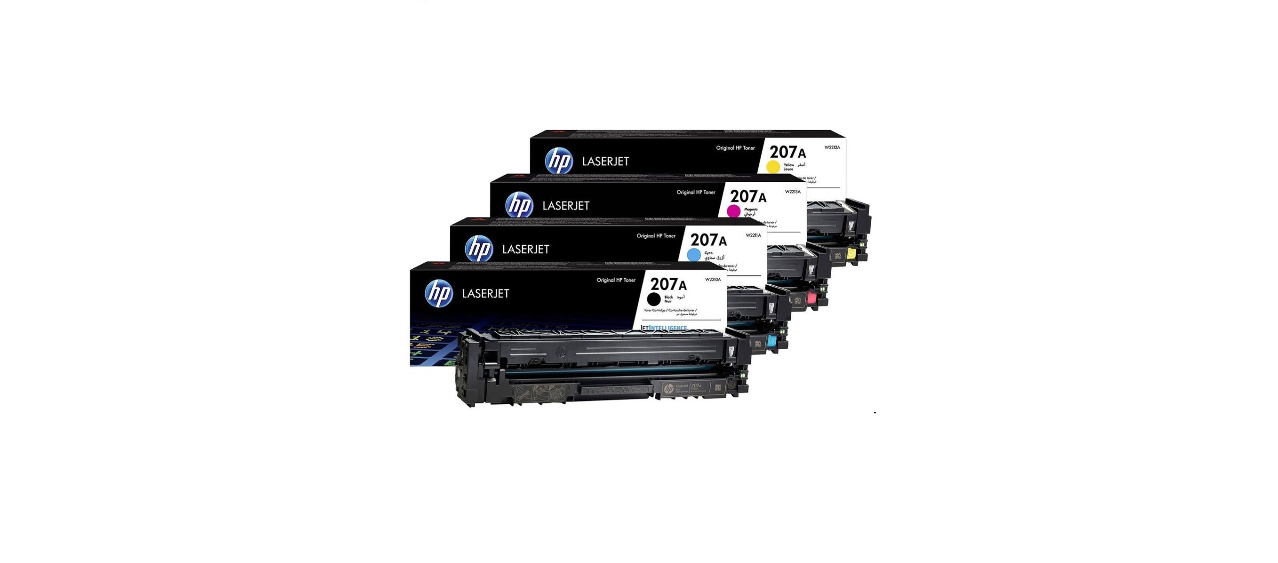 طقم أحبار ليزر ألوان أصلي HP 207A – Original HP 207A Color Toner Cartridge Set