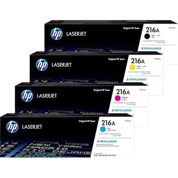 طقم أحبار ليزر ألوان أصلي HP 216A – Original HP 216A Color Toner Cartridge Set