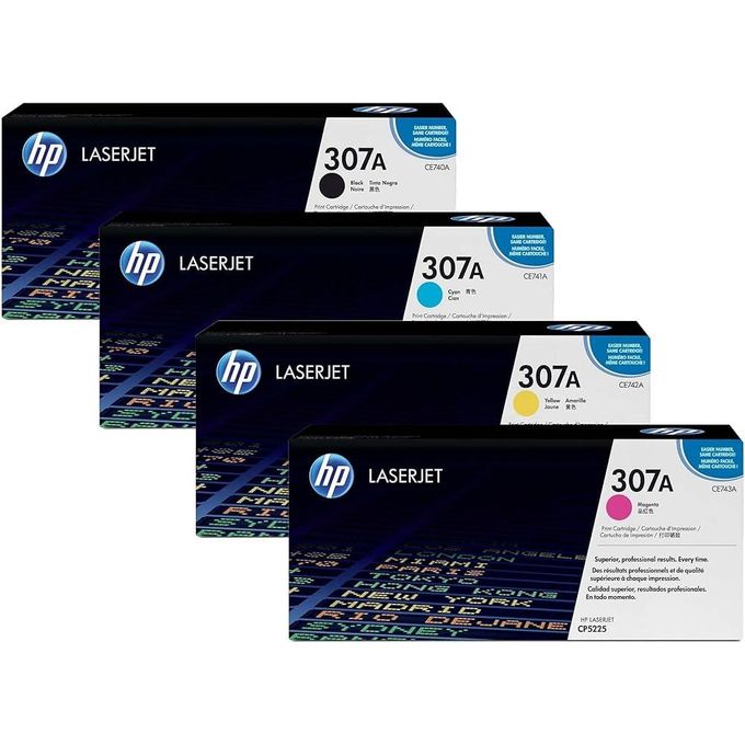 طقم أحبار ليزر ألوان أصلي HP 307A – Original HP 307A Color Toner Cartridge Set