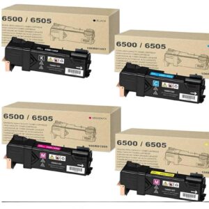 طقم أحبار ألوان متوافق لطابعات Xerox Phaser 6500 / WorkCentre 6505 – Compatible Xerox 6500/6505 Color Toner Cartridge Set