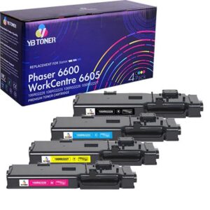طقم أحبار ألوان متوافق Xerox 6600 / 6605 – Compatible Xerox Phaser 6600-6605 Color Toner Cartridge Set