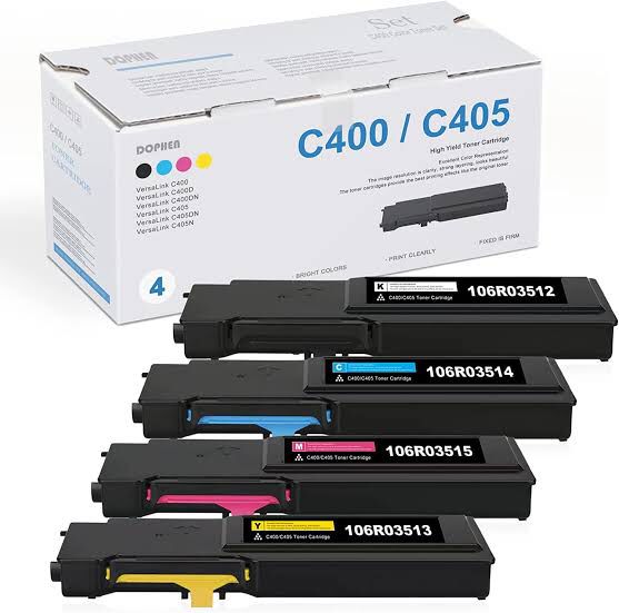 طقم أحبار متوافق Xerox VersaLink C405 – Compatible Xerox C405 Toner Cartridge Set (Black – Cyan – Magenta – Yellow)