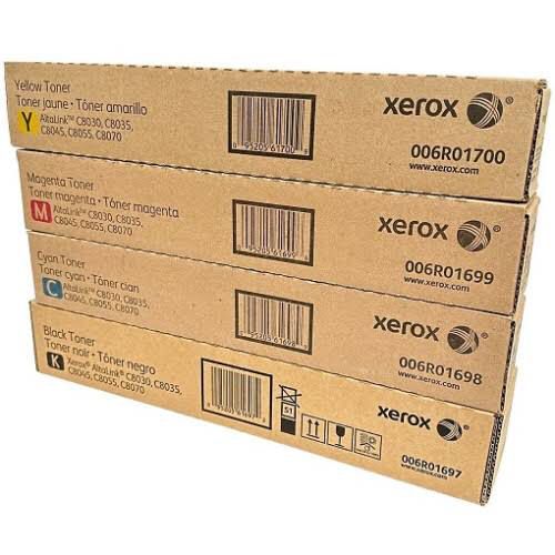 طقم أحبار ألوان أصلي Xerox AltaLink C8030 / C8035 / C8045 / C8055 / C8070 – Original Xerox AltaLink C8030–C8070 Color Toner Cartridge Set