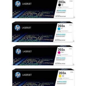 طقم أحبار ليزر أصلي اتش بي HP 203A – Original HP 203A Laser Toner Set (Black + Cyan + Magenta + Yellow)
