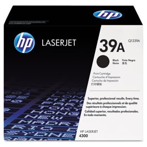 حبر ليزر أسود أصلي اتش بي HP 39A – Original HP 39A Black Toner Cartridge (Q1339A)