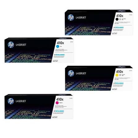 طقم حبر ليزر أصلي عالي السعة اتش بي HP 410X – Original HP 410X High Yield Toner Cartridge (Black / Cyan / Magenta / Yellow)