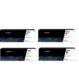 طقم أحبار ليزر متوافق اتش بي HP 415A – Compatible HP 415A Laser Toner Set (Black + Cyan + Magenta + Yellow)