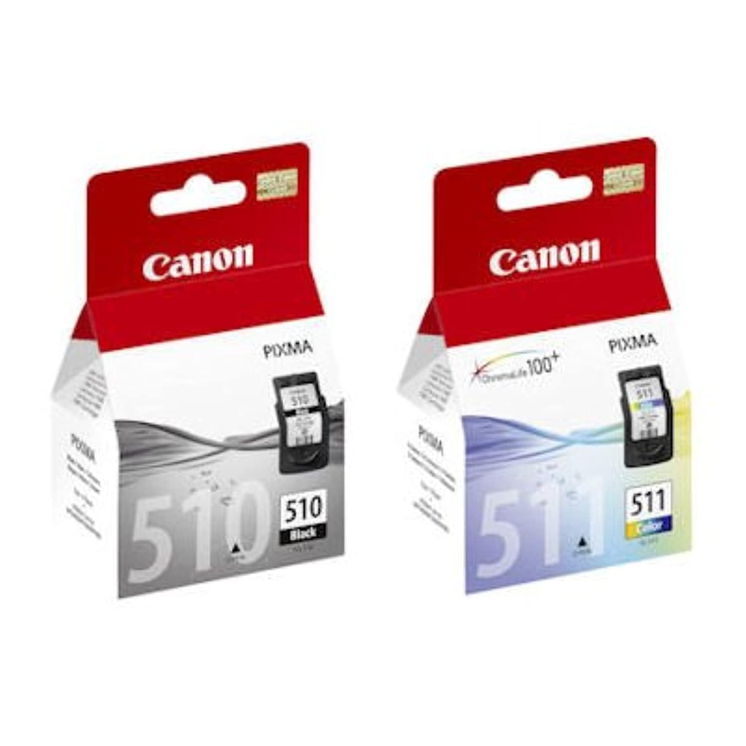 طقم أحبار حبر أصلي كانون Canon 510 / 511 – Original Canon PG-510 & CL-511 Ink Cartridge Set (Black + Color)