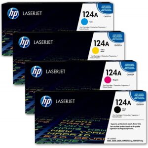 طقم أحبار ليزر متوافق اتش بي HP 124A – Compatible HP 124A Laser Toner Set (Black + Cyan + Magenta + Yellow)