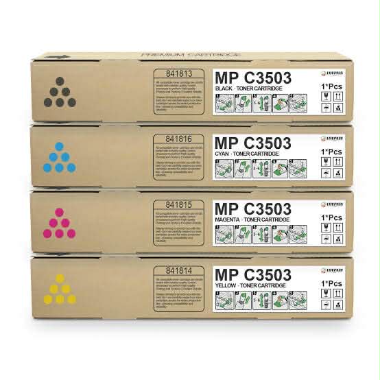 طقم حبر ليزر ألوان متوافق لطابعات Ricoh C3003 / C3004 / C3503 / C3504 Compatible Ricoh C3003 / C3004 / C3503 / C3504 4-Color Toner Set