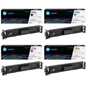 طقم حبر ليزر HP 220A أصلي (4 ألوان) – Original HP 220A CMYK Laser Toner Cartridge Set
