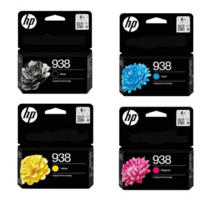 طقم حبر أصلي HP 938 للطابعات HP OfficeJet Pro 9720 / 9730 (4 ألوان) – Original HP 938 Ink Cartridge Set for OfficeJet Pro 9720 / 9730 (Black / Cyan / Magenta / Yellow)