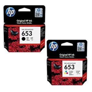 طقم حبر سائل HP 653 أصلي (أسود + ألوان) – Original HP 653 Ink Cartridge Combo Pack (Black + Tri-Color)