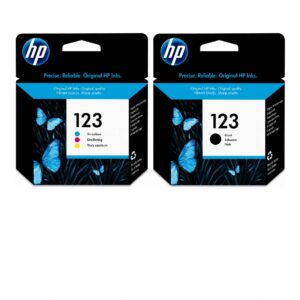 طقم حبر HP 123XL أصلي (أسود + ألوان) – Original HP 123XL Ink Cartridge Combo Pack (Black + Tri-Color)