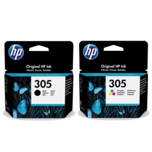 طقم حبر HP 305XL أصلي (أسود + ألوان) – Original HP 305XL Ink Cartridge Combo Pack (Black + Tri-Color)