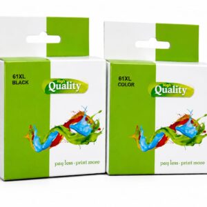طقم حبر HP 61XL متوافق (أسود + ألوان) – Compatible HP 61XL Ink Cartridge Combo Pack (Black + Tri-Color)